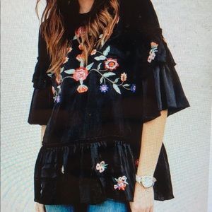 NWT Embroidered top!